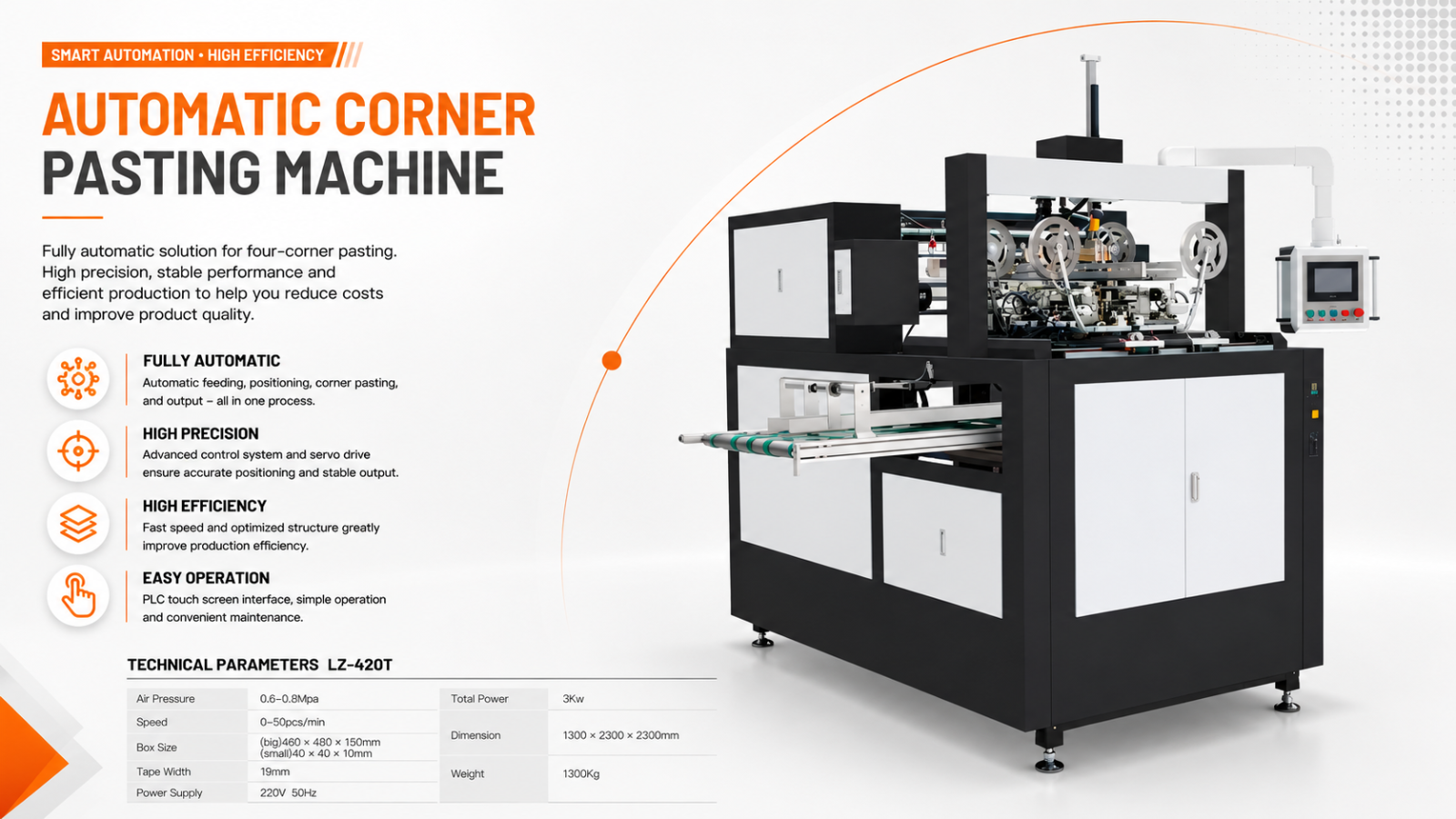 Automatic Corner Pasting Machine
