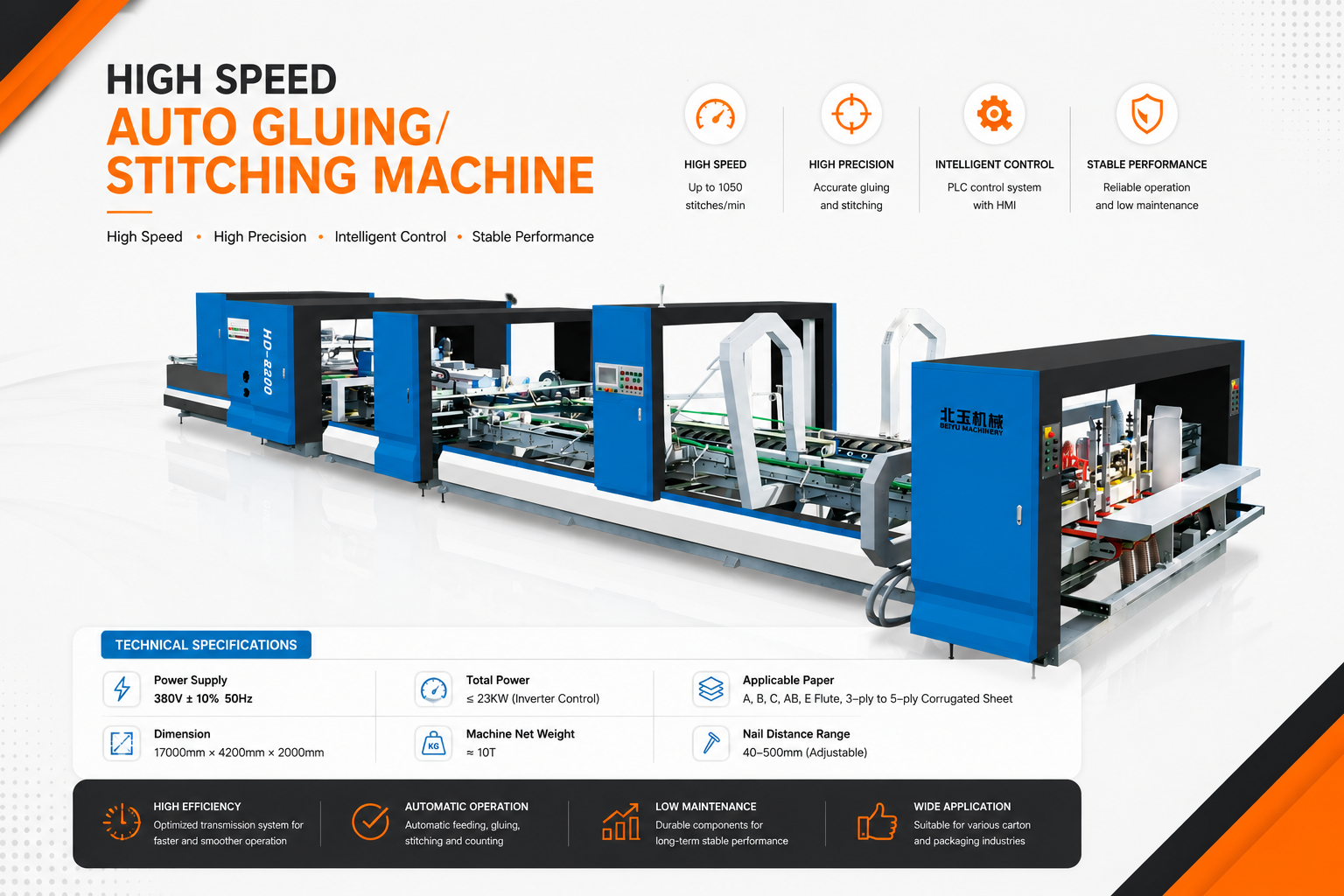 High Speed Auto Gluing Machine