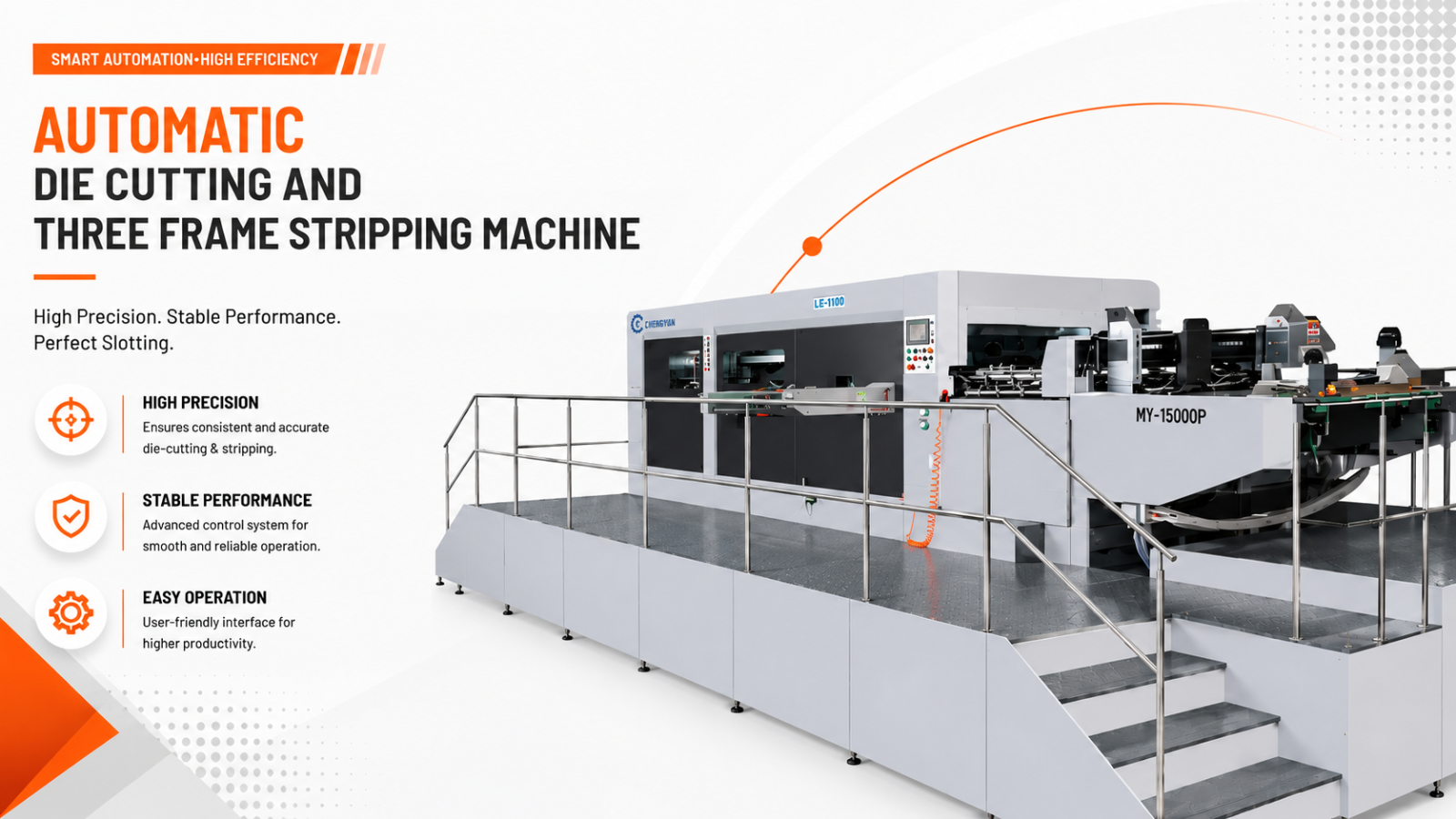 Automatic Die Cutting and Three Frames Stripping Machine